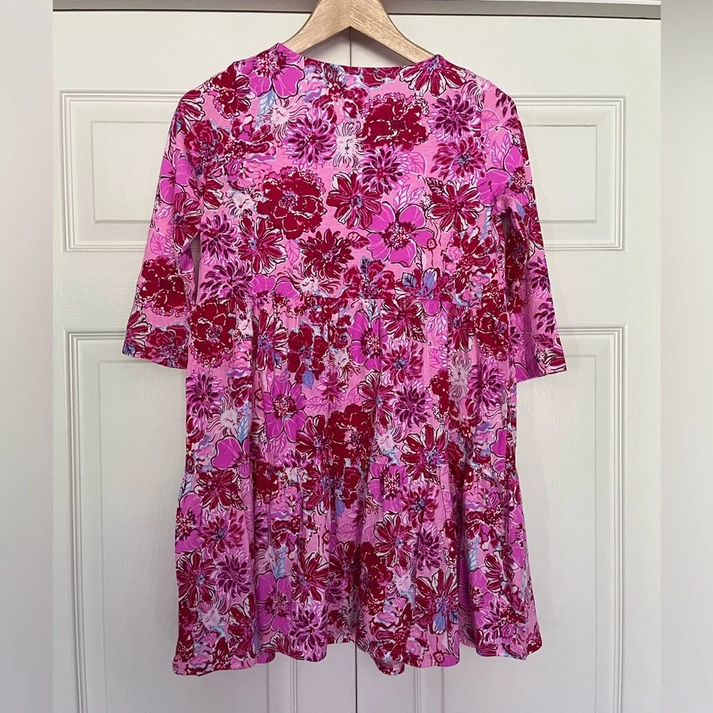 {Lilly Pulitzer} Mini Geanna Cotton Dress in Lilac Thistle In The Wild Flowers